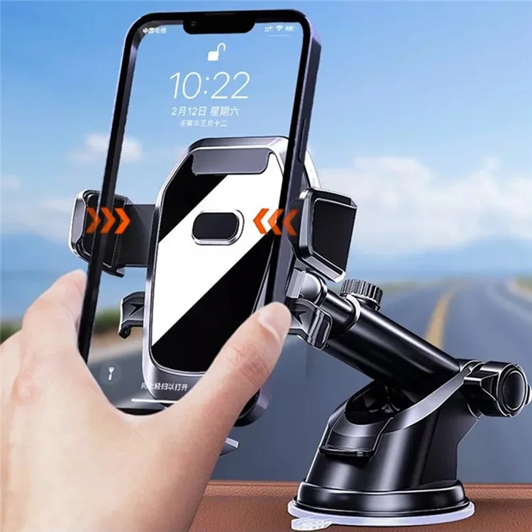 D-41+121+120 Car Phone Mount Universal Vehicle Dashboard Phone Holder Multifunctional Telescopic Suction Cup Cell Phone Bracket