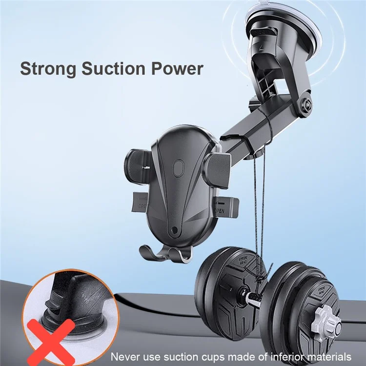 D-43+128+120 Car Dashboard Telescopic Suction Cell Phone Mount Multi-functional Car Air Vent Phone Holder
