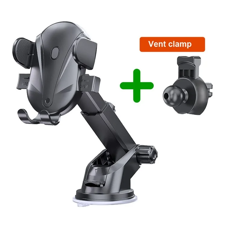 D-43+128+120 Car Dashboard Telescopic Suction Cell Phone Mount Multi-functional Car Air Vent Phone Holder