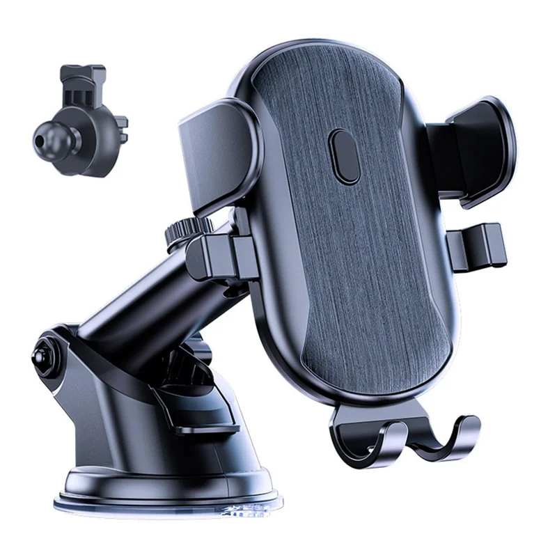 D48+105+K5 Car Dashboard Windshield Air Vents Phone Holder for iPhone 16 / 16 Plus / 16 Pro / 16 Pro Telescopic Suction Cup Car Phone Mount