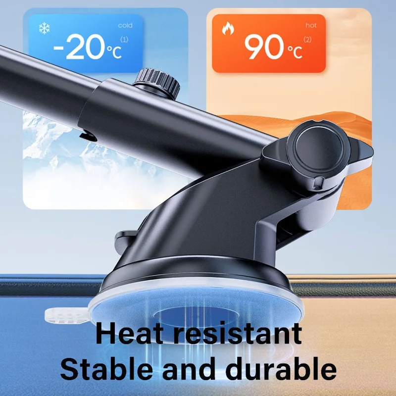 D48+105+K5 Car Dashboard Windshield Air Vents Phone Holder for iPhone 16 / 16 Plus / 16 Pro / 16 Pro Telescopic Suction Cup Car Phone Mount