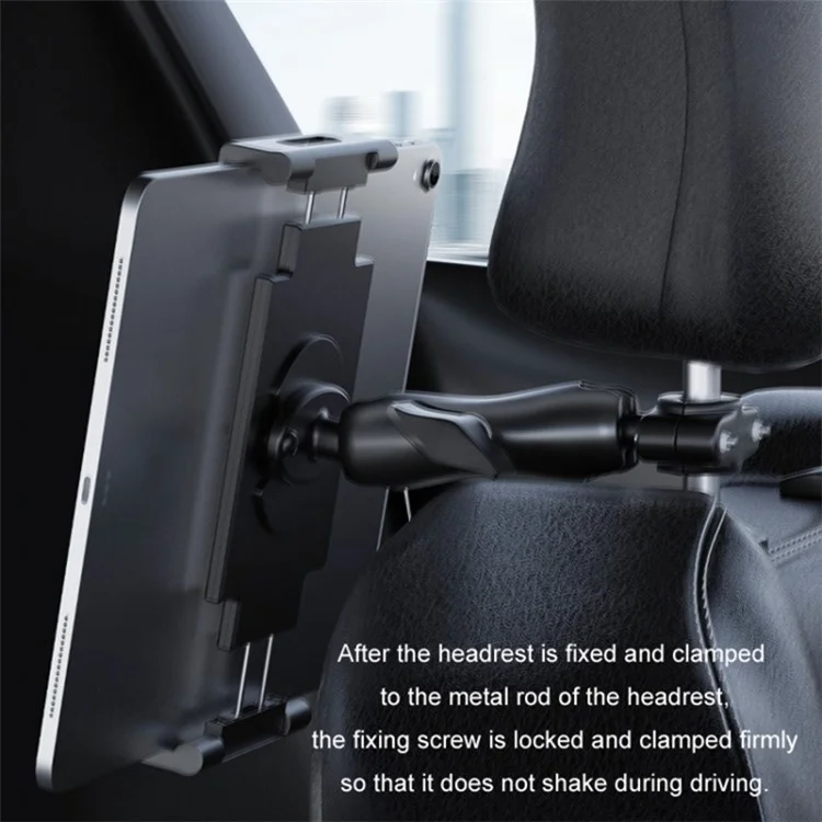 Car Seat Back Plastic Phone Holder Rotating Car Headrest Tablet Mount Compatible with 4.7-11 inch Cellphone, Tablets