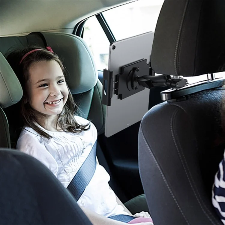 Car Seat Back Plastic Phone Holder Rotating Car Headrest Tablet Mount Compatible with 4.7-11 inch Cellphone, Tablets