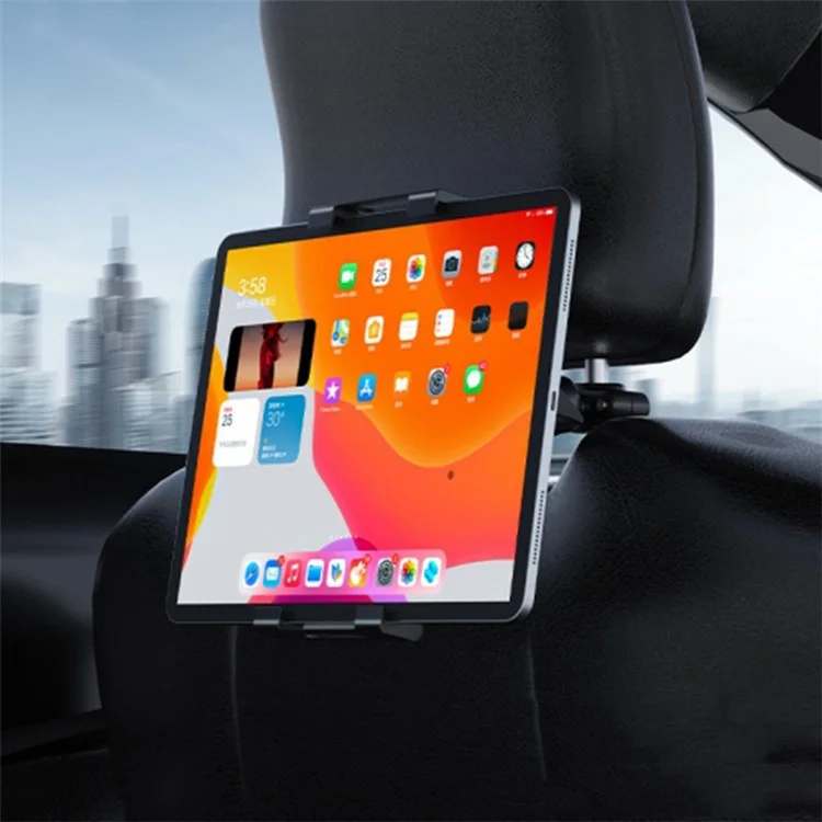 Car Seat Back Plastic Phone Holder Rotating Car Headrest Tablet Mount Compatible with 4.7-11 inch Cellphone, Tablets