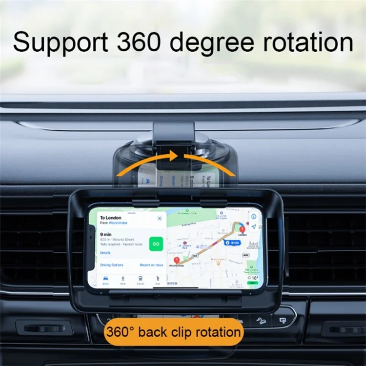 Car Dashboard Sucker Phone Holder 360° Rotatable Car Windshield Handsfree Phone Mount - Section Style