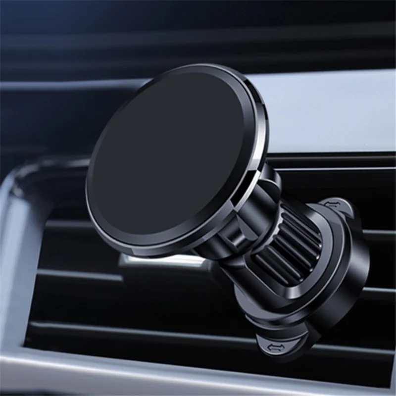 2023 Car 360 Degree Rotation Air Vent Clip Magnetic Adsorption Cell Phone Holder Bracket - Black