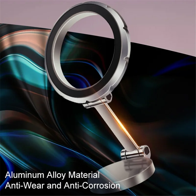 G118 Dashboard Car Phone Mount Stand 1080-Degree Rotating Folding Magnetic Phone Holder - Grey