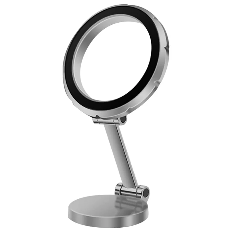 G118 Dashboardcar Phone Mount Stand 1080-Degree Rotating Folding Magnetic Phone Holder - Silver