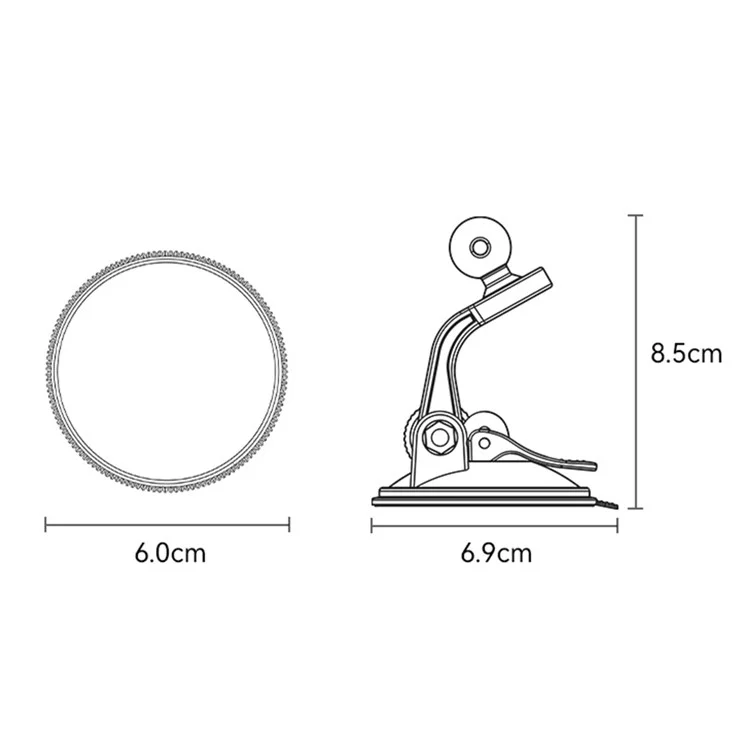 YESIDO C177 For iPhone 12 / 13 / 14 / 15 Car Suction Cup Base Phone Holder Bracket Compatible with MagSafe
