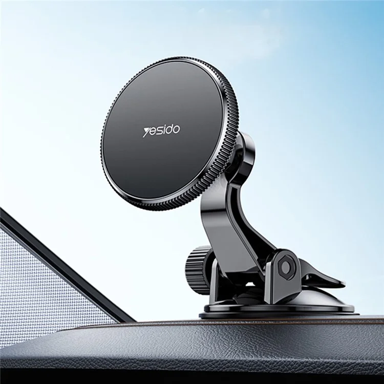 YESIDO C177 For iPhone 12 / 13 / 14 / 15 Car Suction Cup Base Phone Holder Bracket Compatible with MagSafe