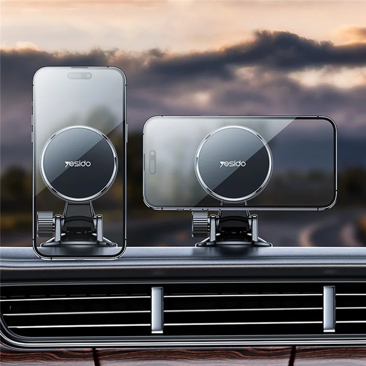 YESIDO C177 For iPhone 12 / 13 / 14 / 15 Car Suction Cup Base Phone Holder Bracket Compatible with MagSafe