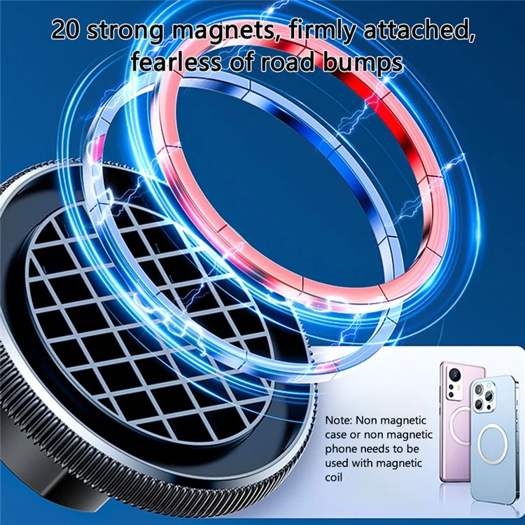 YESIDO C177 For iPhone 12 / 13 / 14 / 15 Car Suction Cup Base Phone Holder Bracket Compatible with MagSafe