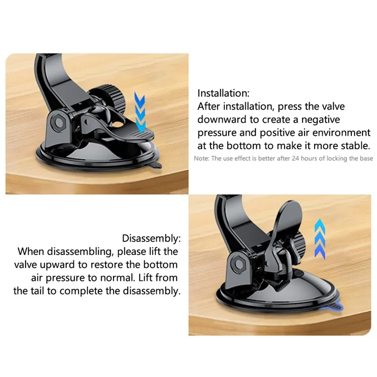 YESIDO C177 For iPhone 12 / 13 / 14 / 15 Car Suction Cup Base Phone Holder Bracket Compatible with MagSafe