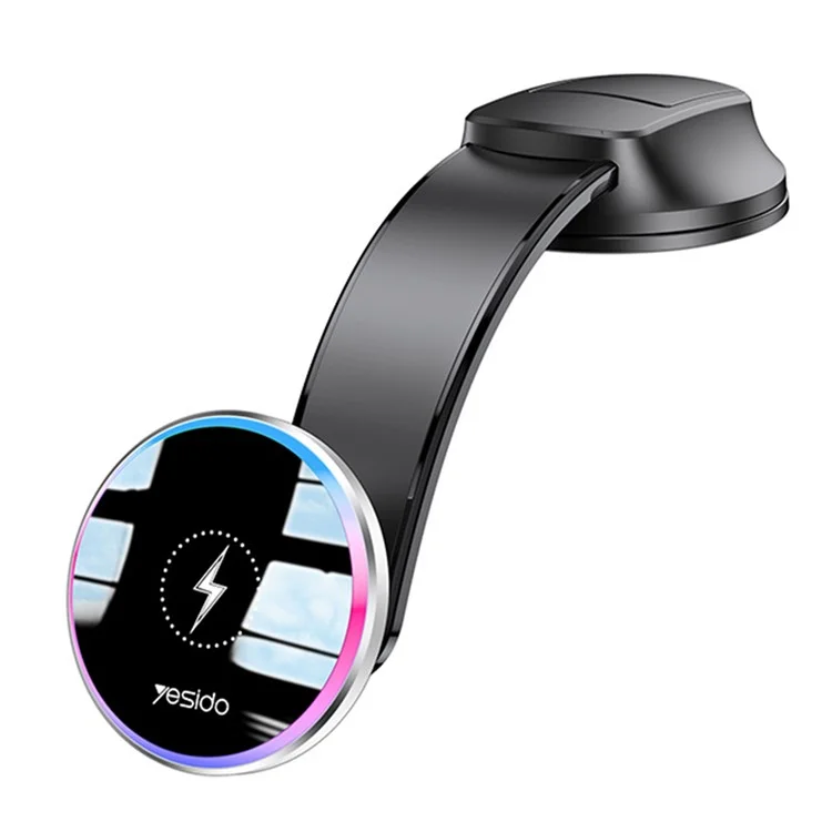 YESIDO C292 15W Magnetic Wireless Charger Cellphone Holder Bracket with Ambient Light