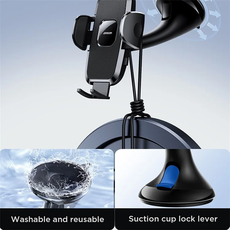 JOYROOM JR-ZS259 Car Suction Cup Mount Universal Phone Holder for Windshield / Dashboard