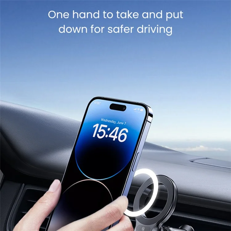 USAMS US-ZJ075 Suporte de Telefone para Carro Magnético com Rotação de 360 graus