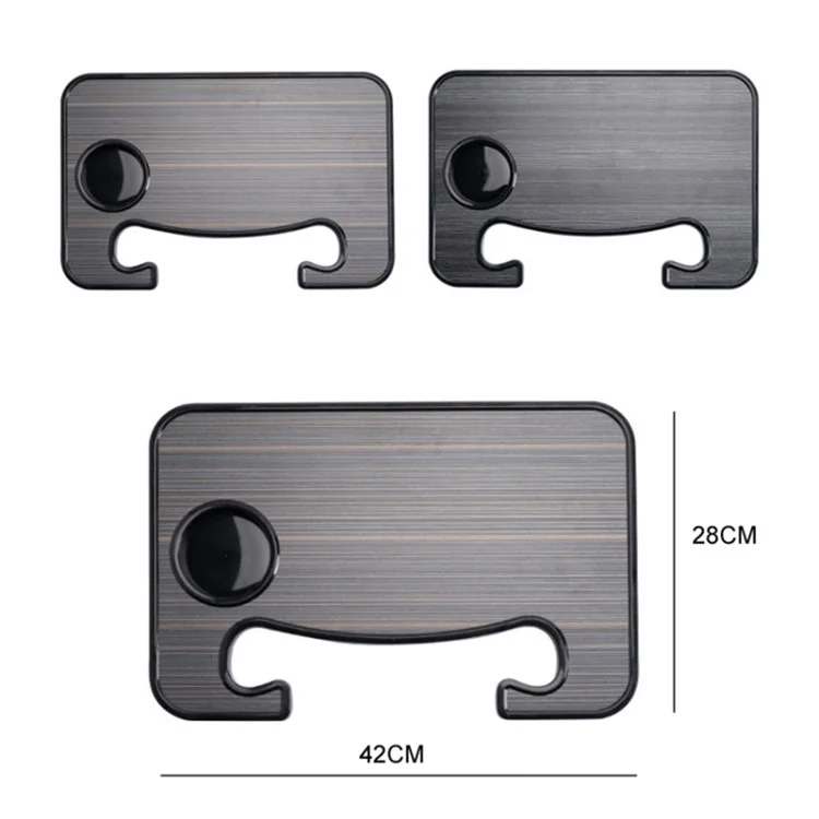 Steering Wheel ABS Desk Laptop Tablet Food Eating Vehicle Table Car Steering Wheel Tray - Matte Black