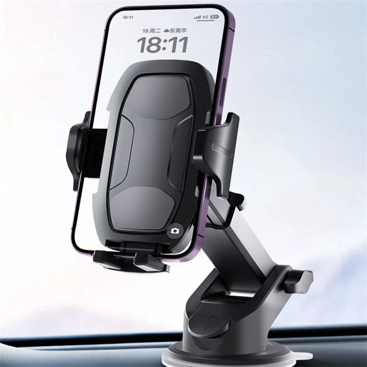 HB-06C-01M Sucker Phone Holder for Car Center Console Suction Cup Car Phone Mount Stand