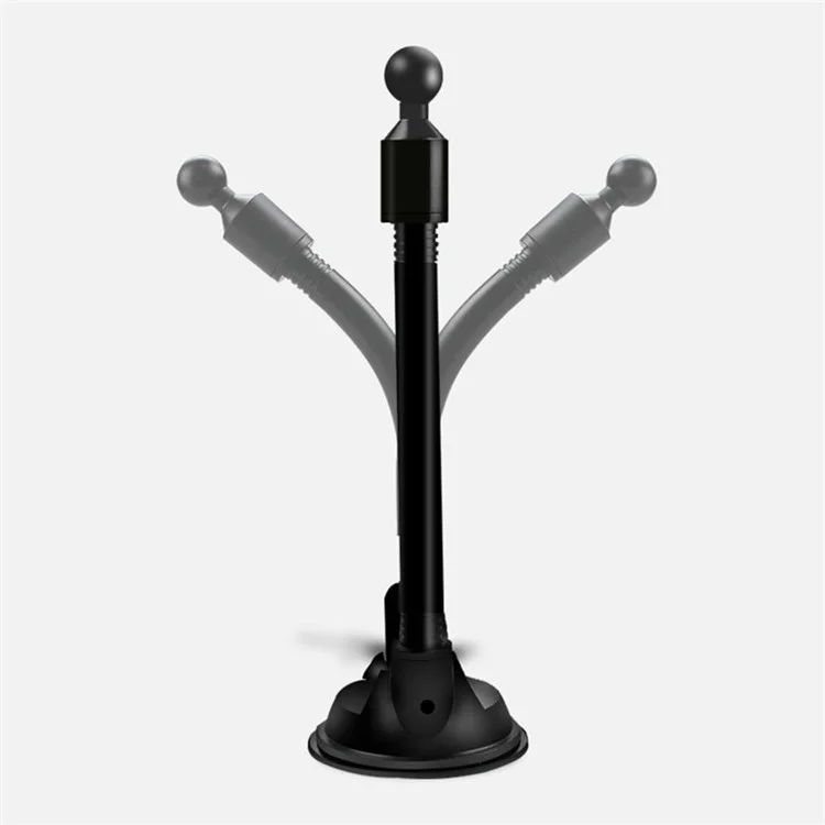 L096 Short Type Flexible Tube Car Dashboard Mount Base with 17mm Ball Head Car Phone Holder Accessory