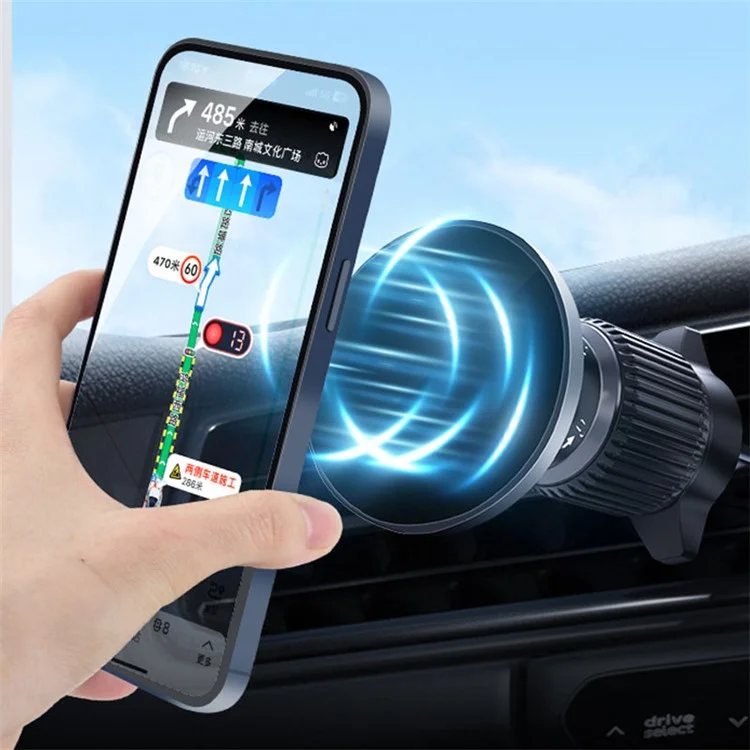 Car Air Vent Cell Phone Holder 360 Degree Rotating Magnetic Car Phone Mount with Retractable Hook