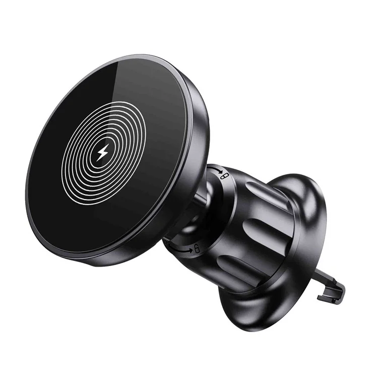 LML-W-001 15W Magnetic Wireless Car Charger Mount Air Vent Car Phone Holder - CD Veins