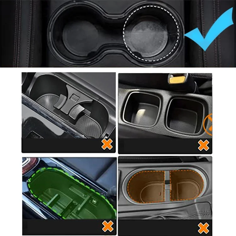 Suporte Ajustável de Copo e Bandeja para Carro QIPU C003 com Suporte de Telefone e Base Giratória de 360 Graus - Estilo Longo