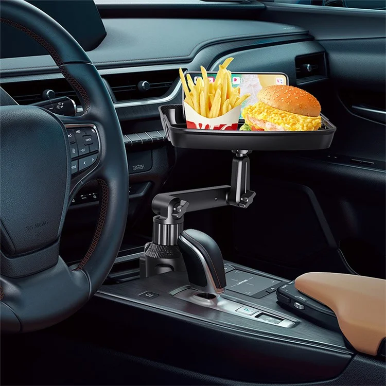 Support de téléphone voiture QIPU B01 avec plateau repas, porte-snacks et support