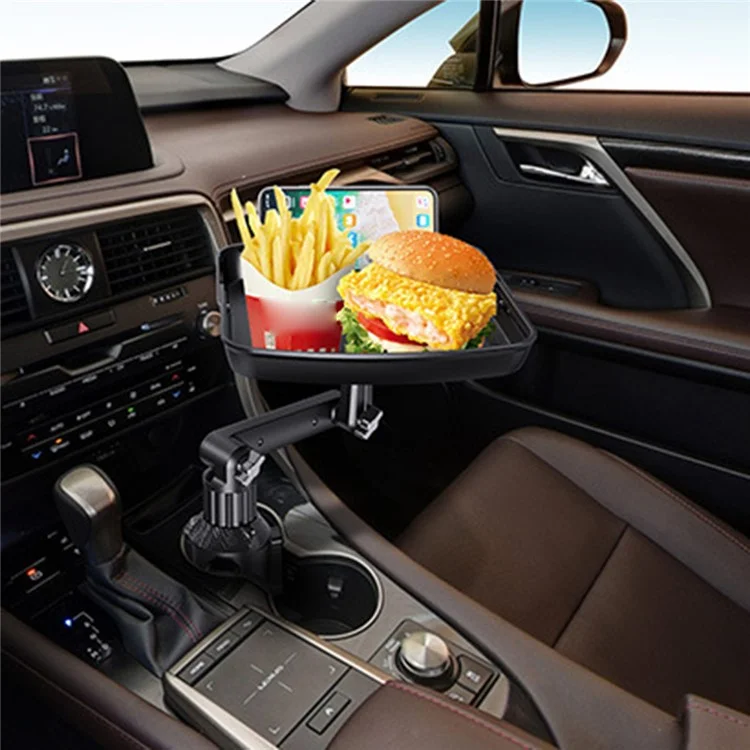 Support de téléphone voiture QIPU B01 avec plateau repas, porte-snacks et support