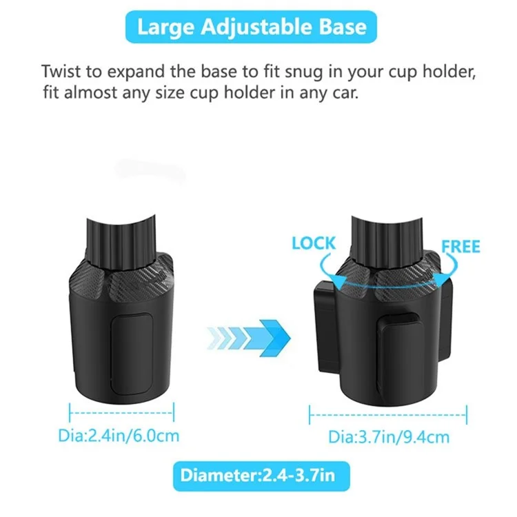 Support de téléphone voiture QIPU B01 avec plateau repas, porte-snacks et support