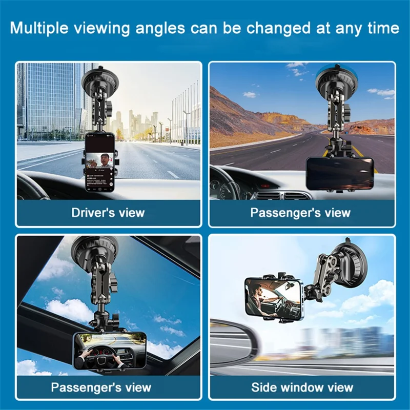 Car Cell Phone Mount Bracket Universal Overhead Car Suction Cup Phone Holder for for iPhone 16 / 16 Plus / 16 Pro / 16 Pro Max