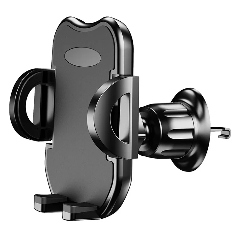 L012+M082 Car Outlet Hoplet Holder Plastic 360-градусный Вращающийся Телефонский Кронштейн - Черный