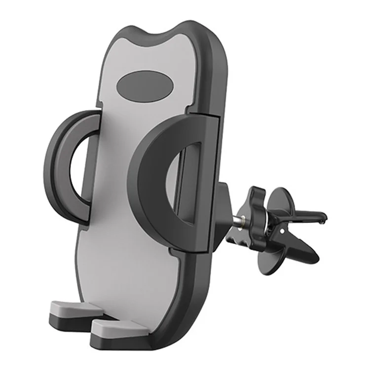 L104+M082 Car Outlet Outlet Chinchilla Design Design Holder Plastic Вращающийся Телефон. - Серый