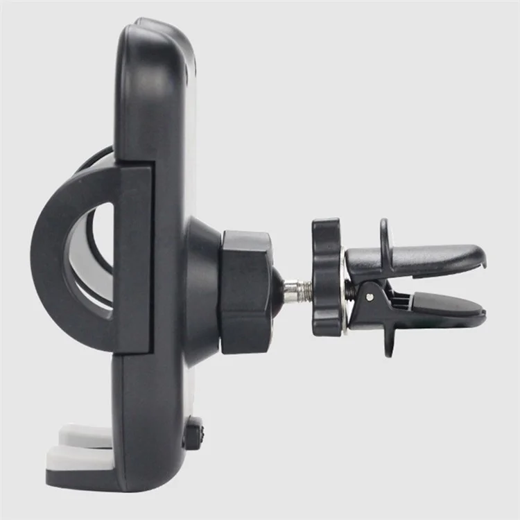 L104+M082 Car Outlet Outlet Chinchilla Design Design Holder Plastic Вращающийся Телефон. - Серый