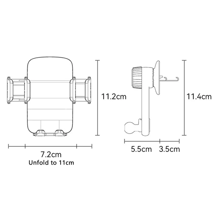 Yesido C242 Porta Del Telefono Air Vent Fute Per Telefono Regolabile Con Clip Per Gancio