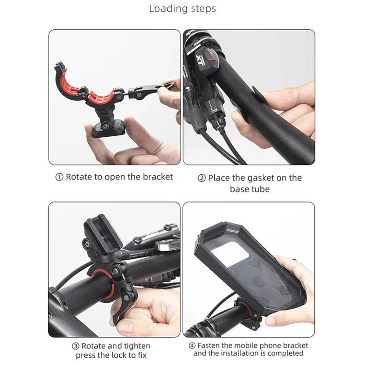Support de téléphone portable pour vélo électrique ROCKBROS étanche à la pluie