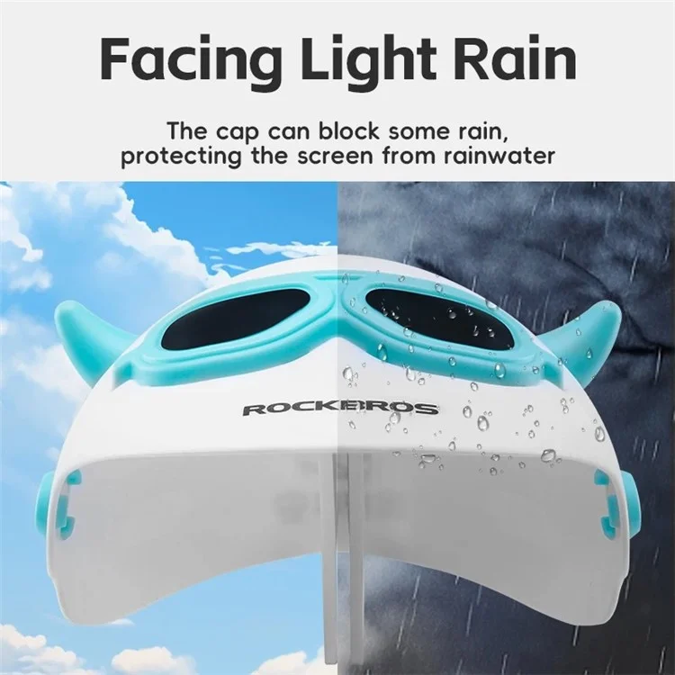 ROCKBROS HW-83 Bicycle Cell Phone Holder Shade E-Bike Motorcycle Phone Mount Sun Cap Anti Light Rain - Blue