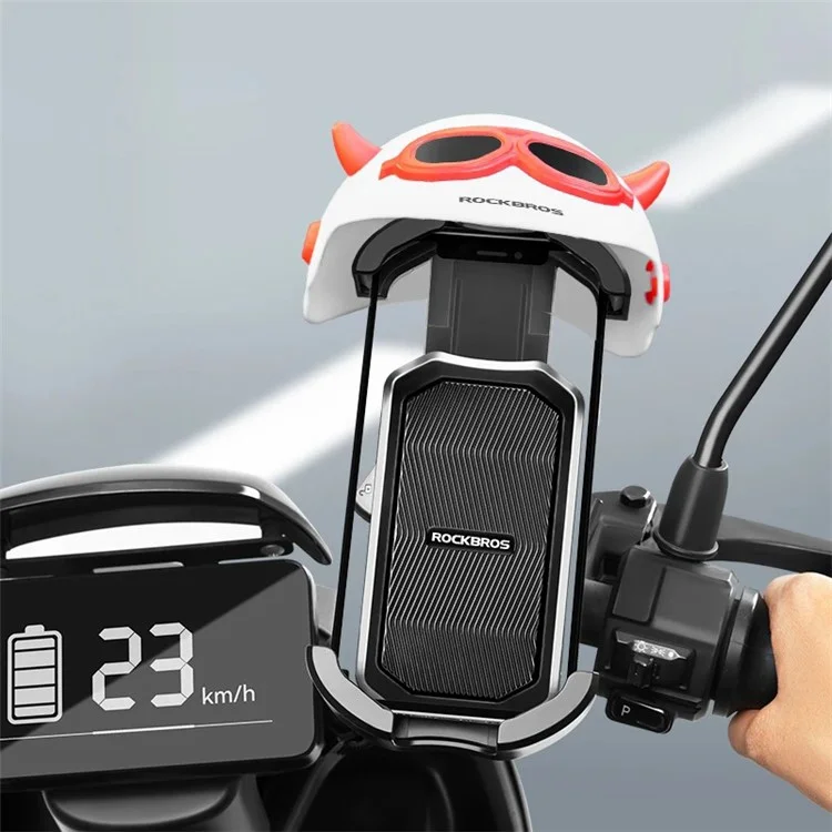 ROCKBROS HW-83 Bicycle Cell Phone Holder Shade E-Bike Motorcycle Phone Mount Sun Cap Anti Light Rain - Blue