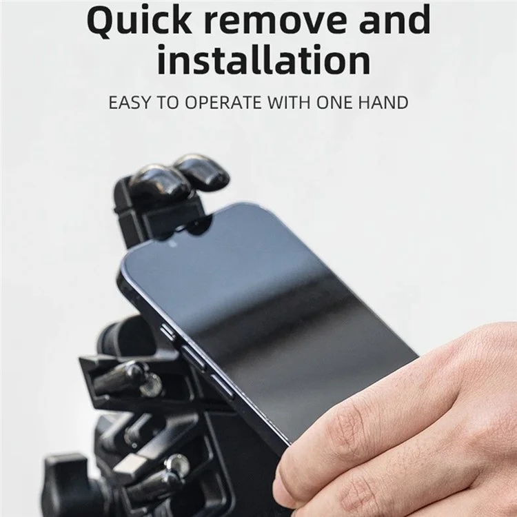 ROCKBROS 25210024 Motorcycle Cell Phone Holder Shockproof E-Bike Phone Mount for Bicycle Navigation - U-shape