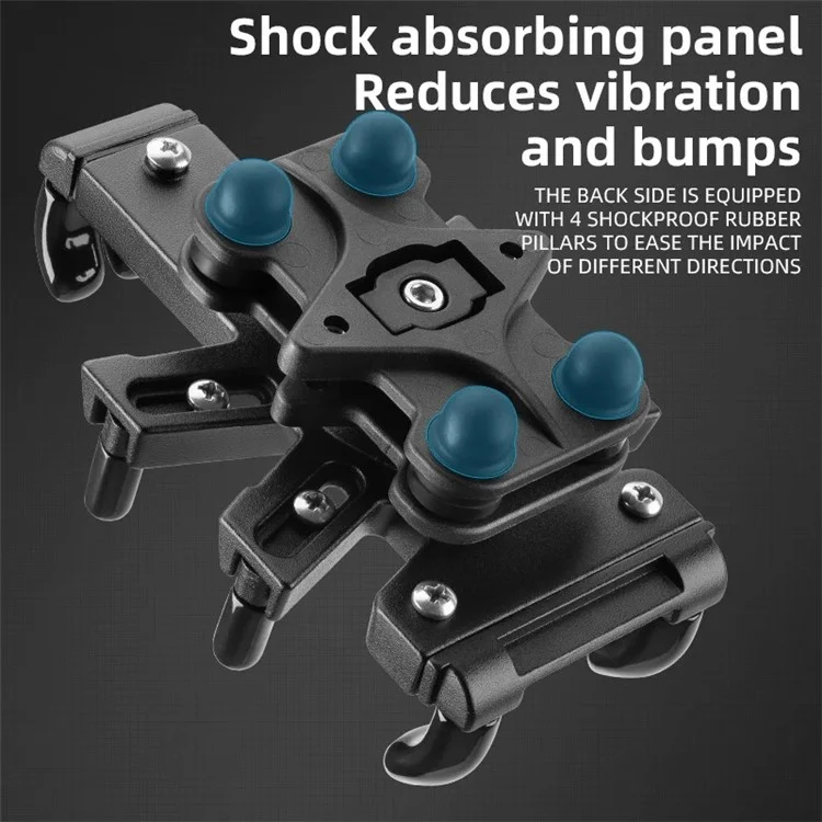 ROCKBROS 25210024 Motorcycle Cell Phone Holder Shockproof E-Bike Phone Mount for Bicycle Navigation - U-shape