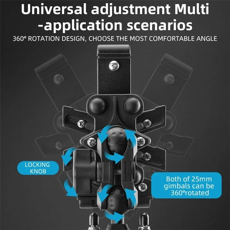 ROCKBROS 25210024 Motorcycle Cell Phone Holder Shockproof E-Bike Phone Mount for Bicycle Navigation - Y-shape