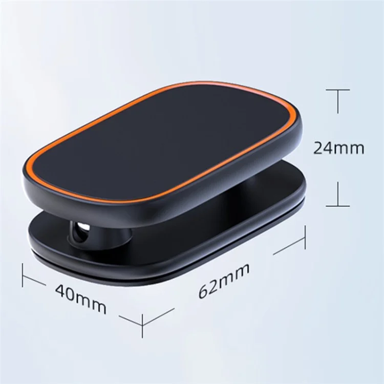 Aluminum Alloy+Silicone Magnetic Adsorption Car Navigation Folding Phone Holder Bracket