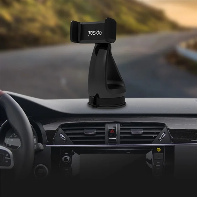 Soporte para teléfono móvil del coche YESIDO C1 giratorio 360 grados, universal con ventosa