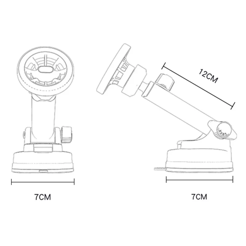 YESIDO C158 Ring Shape Magnetic Car Sucker Mount Mobile Phone Holder with Air Outlet Clip