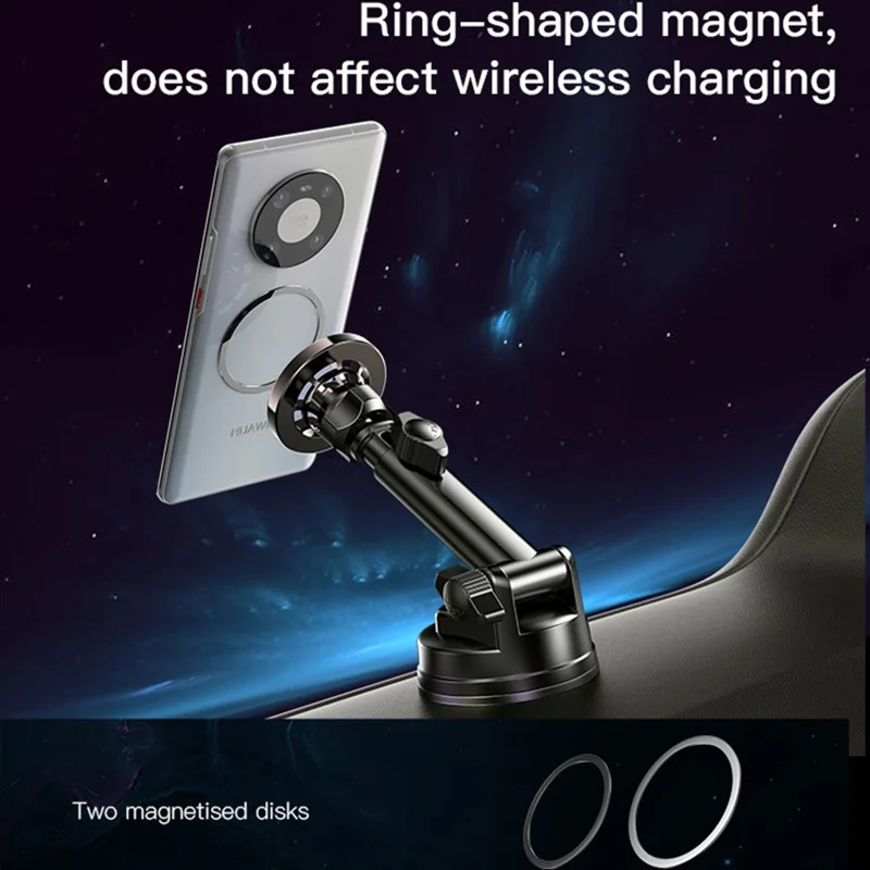 YESIDO C158 Ring Shape Magnetic Car Sucker Mount Mobile Phone Holder with Air Outlet Clip