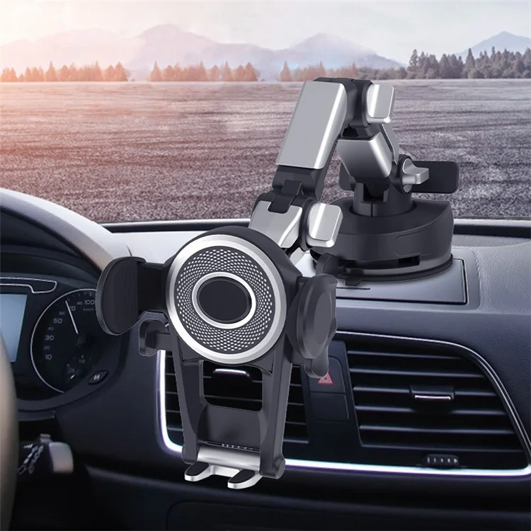 360-Degree Rotating Truck Phone Holder Dashboard Windshield Car Phone Mount with Parking Number Plate