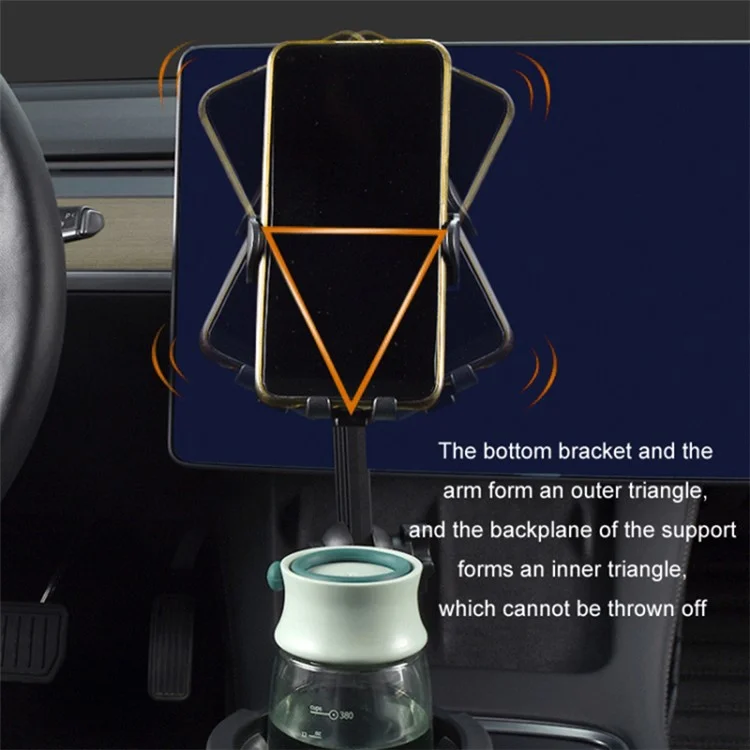 Suporte de Copo de Carro Rotativo Tamanho L Suporte de Telefone Celular Veículo Garrafa de Água ABS Rack de Armazenamento