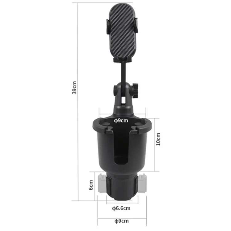 Suporte de Copo de Carro Rotativo Tamanho L Suporte de Telefone Celular Veículo Garrafa de Água ABS Rack de Armazenamento