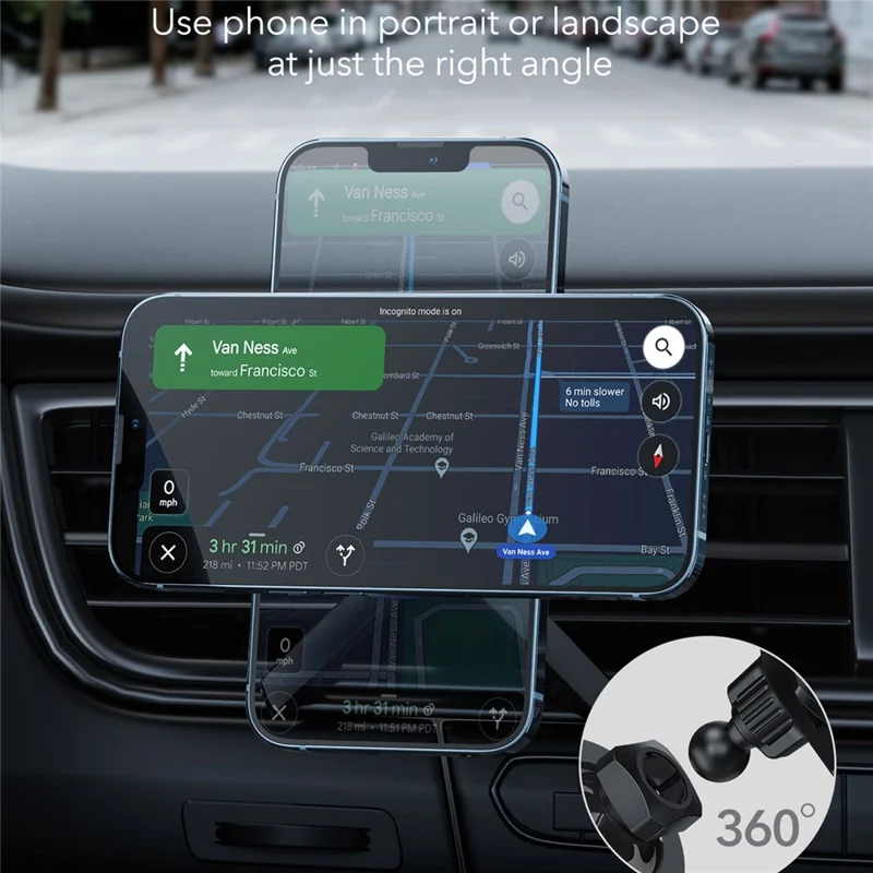 ESR 2K604 HaloLock Car Mount Magnetic Phone Holder Air Outlet Phone Bracket Stand