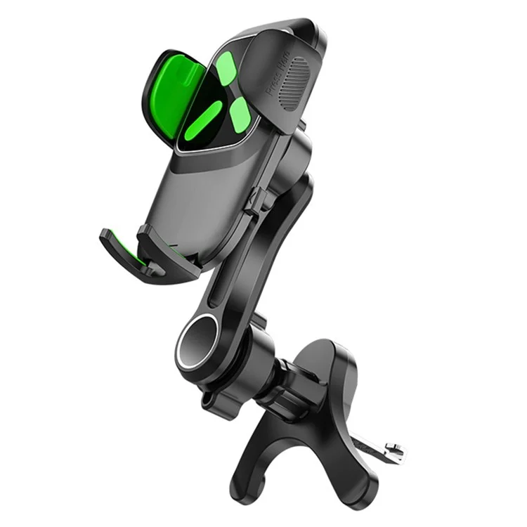 A034 10th Gen Y-shaped Base Car Air Vent Hook Mount Bracket Plastic Mobile Phone Holder  - Green