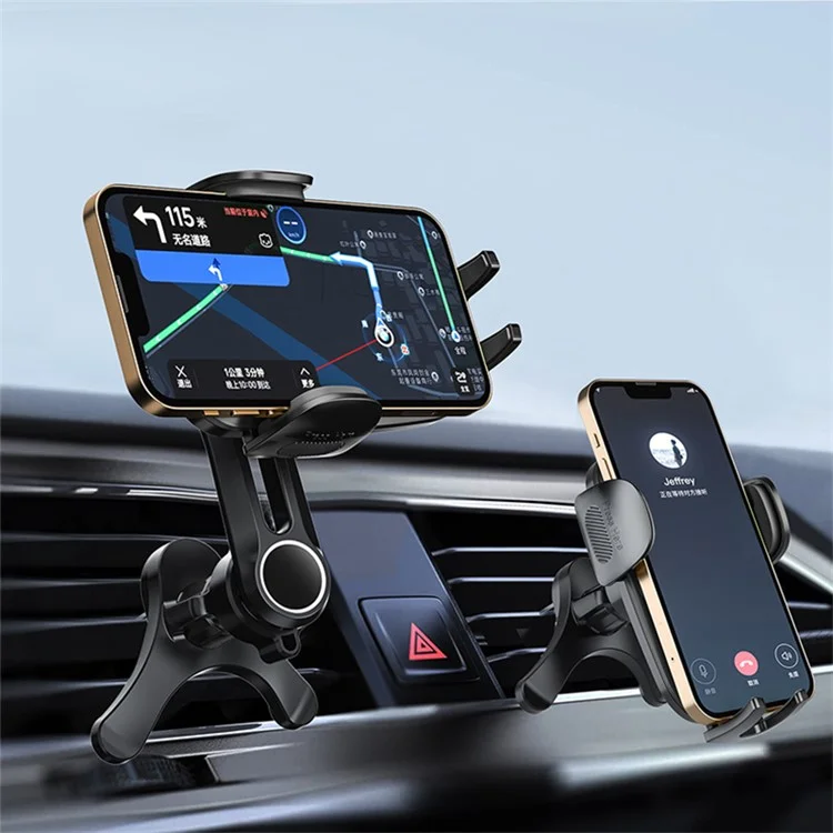 A034 10th Gen Y-shaped Base Car Air Vent Hook Mount Bracket Plastic Mobile Phone Holder  - Green